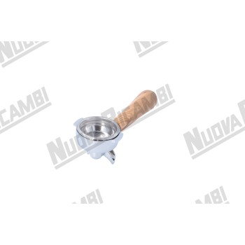 Портафільтр на 2 чашки з ручкою з кленового дерева NR M12, з'єднання носика 3/8, з пружиною та фільтром для AURORA/BFC/ECM/ELEKTRA/EXPOBAR/LA SCALA/LA MARZOCCO/SANREMO/SV ITALIA/VIBIEMME/WEGA Портафільтр на 2 чашки з ручкою з кленового дерева NR M12, з'єднання носика 3/8, з пружиною та фільтром для AURORA/BFC/ECM/ELEKTRA/EXPOBAR/LA SCALA/LA MARZOCCO/SANREMO/SV ITALIA/VIBIEMME/WEGA