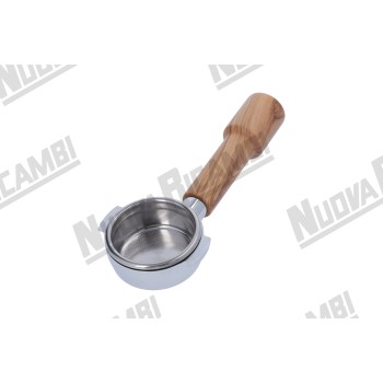 Бездонний портафільтр з ручкою з оливи для AURORA,BFC,ECM,ELKTRA,FAEMA,FUTURMAT-ARIETE,LA SCALA,LA MARZOCCO,SANREMO,SV ITALIA,VIBIEMME, WEGA