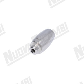 Чоловічий паровий носик "NR НЕРЖАВІЮЧА СТАЛЬ" - 1/8ВР - 4 отвори Ø 1мм - Ø 1,5мм - 15x28мм