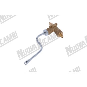 Кран з паровою трубкою в зборі - з'єднання 1/4М під хомут - 1/2ВР для FAEMA (DUE/ E91cc)