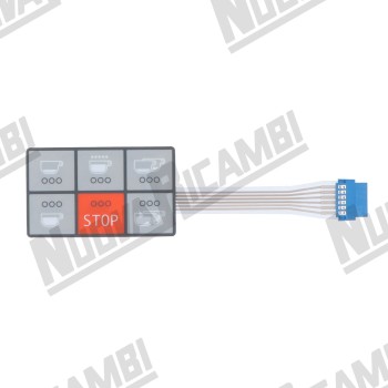 Мембрана клавіатури FAEMA DUE "A" сіра 73X44 мм плоска 6 контактів