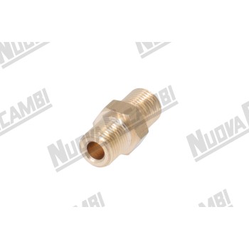 Латунный фитинг 1/8НР-1/8НР, шестигранник 12мм