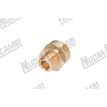 Латунное соединение 3/8НР-3/4НР, шестигранник 26мм