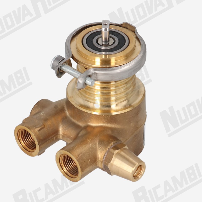 Об'ємний насос NUERT з хомутом, 200 л, збалансований байпас, з'єднання манометра 1/8, фітинги 3/8ВР, внутрішній обмежувач для трубки-мами, кріпильний хомут