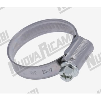 Зажим для шланга винтовый, из нержавеющей стали - W2 - 20/32мм