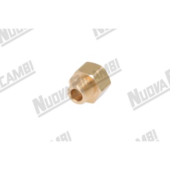 Латунный фитинг 3/8НР - 1/2ВР, шестигранник 25мм