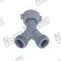 Пластиковий Т-подібний фітинг 3 шляхи G 3/4НР - 3/4НР - 3/4ВР