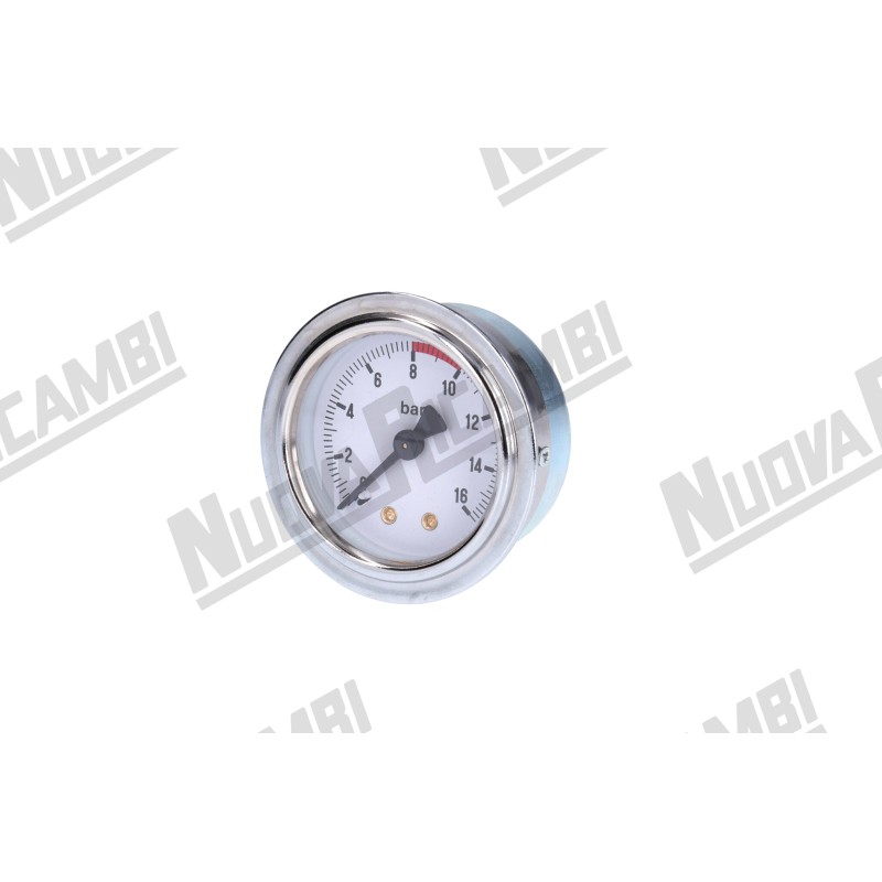 Манометр одинарної шкали 0-16 бар - з'єднання 1/8НР плоске - рамка Ø 62мм - корпус Ø 52мм для GAGGIA ELE Манометр одинарної шкали 0-16 бар - з'єднання 1/8НР плоске - рамка Ø 62мм - корпус Ø 52мм для GAGGIA ELE