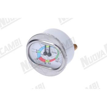 Манометр подвійної шкали 0-2,5/0-16 бар, з'єднання 1/8НР плоске - рамка Ø 70мм - корпус Ø63мм для RANCILIO/ PROMAC/ SPAZIALE