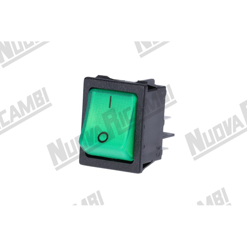 GREEN 2 POLE LUMINOUS SWITCH