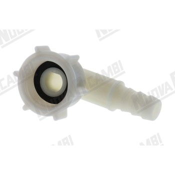 Кутовий дренажний штуцер для шланга та стопорна гайка G 3/4ВР - Ø 12мм - для RANCILIO/PROMAC/CIMBALI/COMENDA