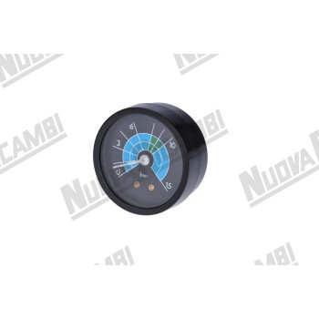 Манометр одинарної шкали 0-15 бар - з'єднання 1/8НР плоске - рамка Ø 60мм - корпус Ø 57мм для CIMBALI M30/ ECM