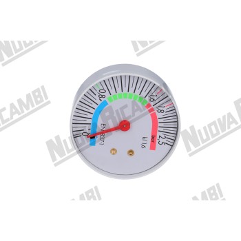 Манометр 1 шкала 0-2,5 бар - з'єднання 1/8НР плоске - рамка Ø 57мм - корпус Ø 57мм для CIMBALI M31/ M32