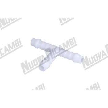 Т-подібний штуцер-адаптер для дренажного шланга, 3 шляхи - Ø 8мм