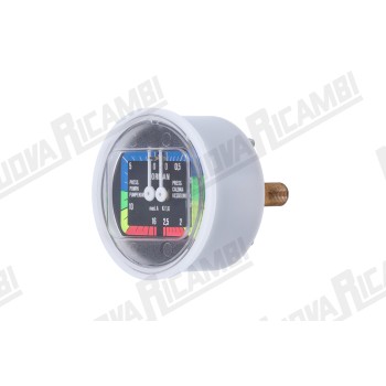 Манометр подвійної шкали 0-3/0-16 бар - з'єднання 1/8НР плоске - рамка Ø 69мм - корпус Ø 63мм для CMA ASTORIA/WEGA
