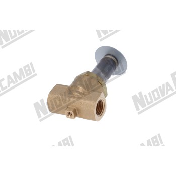 Корпус клапана "PARKER" - 2-ходовий - 1/4ВР-1/4ВР - отвір Ø 2.5мм - ущільнення VITON - втулка Ø 14мм