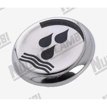 Хромований та шовкотрафаретний ковпачок ручки водяного клапана - для LA PAVONI BAR - HOTEL - PUB