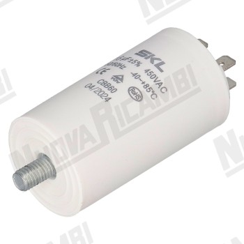 Конденсатор 16мкФ - 220/240В - 450В - 50/60Гц - Ø 45мм - вис. 70мм для RANCILIO/ FAEMA/ MAZZER/ COMPAK/ EXPOBAR/ CASADIO/ LA SPAZIALE/ FIAMMA RST/ VICTORIA ARDUINO/ NUOVA SIMONELLI/ EURKA/ COMENDA/ FIORENZATO MC