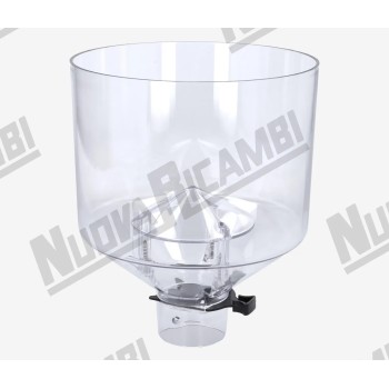 Циліндричний бункер для кави із захистом для пальців та заслінкою - адаптер Ø 57/59,5мм - для MAZZER SUPERJOLLY/ MAJOR