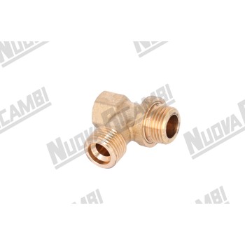 Т-подібний фітинг бойлера 1/2НР-1/4ВР, шестигранник 20мм, латунь