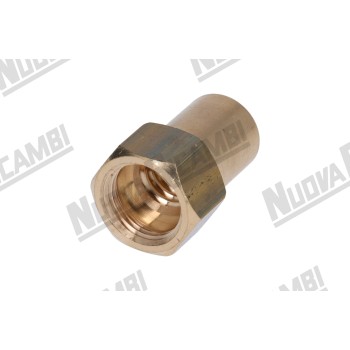 Латунный верхний фитинг штока крана воды/пара с резьбой - G 3/8ВР - шестигранник 21 - выс. 33мм - для LA SPAZIALE S2/ NEW/ RAPID/ SELETRON PLUS/ SUPER 3000