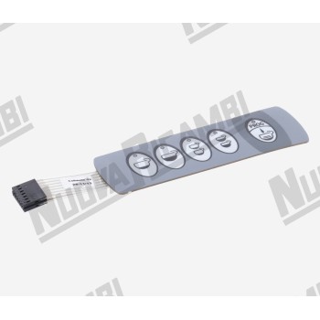 Мембрана сенсорної панелі 5 кнопок - 5 LED - 7+7 контактів - для BEZZERA ELLISSE (5660502)