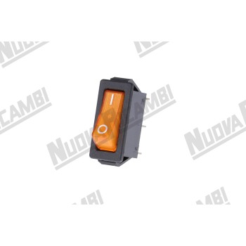 Помаранчевий світловий біполярний перемикач 250В - 16А - отвір 11x30мм для CARIMALI