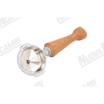 Портафільтр на 1 шлях з оригінальною дерев'яною ручкою, носик 3/8, з пружиною фіксації фільтра для ELEKTRA Портафільтр на 1 шлях з оригінальною дерев'яною ручкою, носик 3/8, з пружиною фіксації фільтра для ELEKTRA