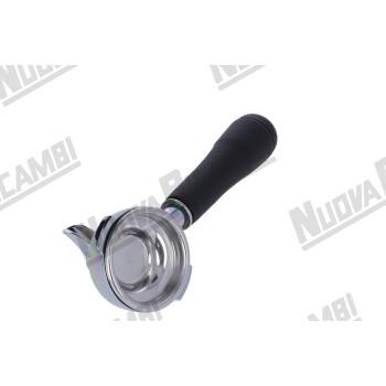 Оригінальний портафільтр "NANOTECH" на 1 чашку - шкіряна ручка - носик 3/8 - пружина фіксації фільтра - для NUOVA SIMONELLI/ VICTORIA ARDUINO BLACK EAGLE