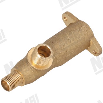 Корпус водяного/парового клапана - з&#039;єднання 1/4НР плоске - з&#039;єднання парової трубки 3/8НР 90° - для CIMBALI/ FAEMA
