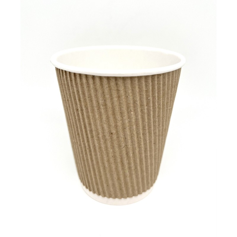 Стакан паперовий двошарова гофра бура 300 мл., 25 шт. Стакан паперовий двошарова гофра бура 300 мл., 25 шт.