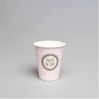 Стакан паперовий Enjoy The Day rose 185 мл. 50 шт/уп.