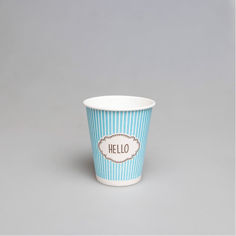 Стакан паперовий Hello blue 175 мл. 50 шт/уп. Стакан паперовий Hello blue 175 мл. 50 шт/уп.