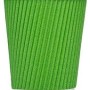 Стакан паперовий двошарова гофра зелена 300 мл., 25 шт.