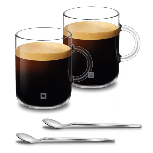 Чашки Vertuo Coffe Mug Set, Medium (2шт.) та 2 ложки Nespresso