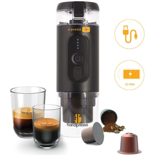 Handpresso e-presso PLUS, портативна кавоварка на акумуляторі