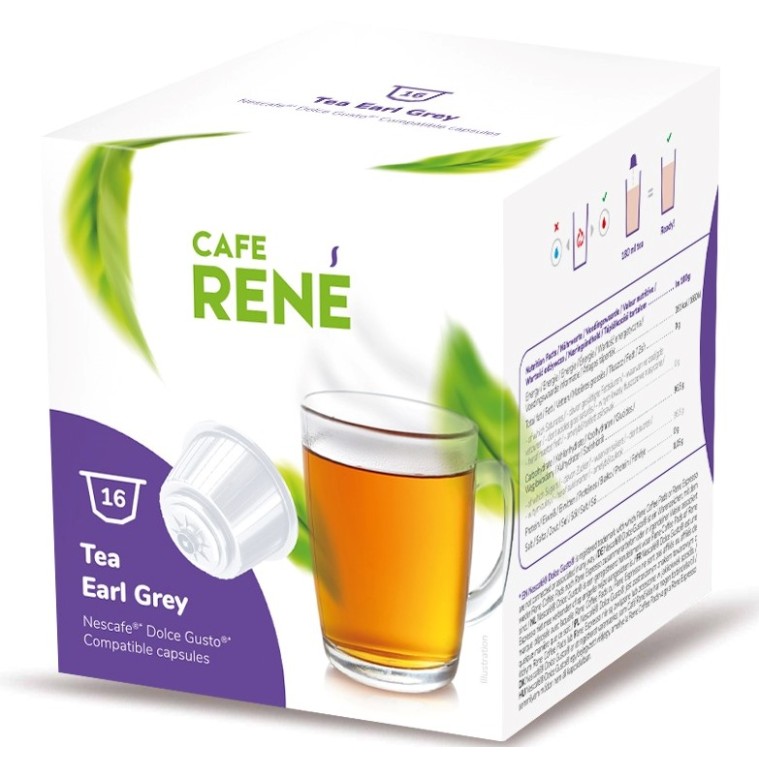 Розчинний чай Rene Earl Grey, 16 капсул Dolce Gusto