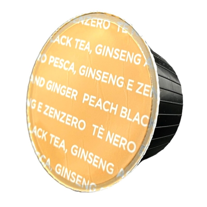 Чай в капсуле LaCompatibile, черный с персиком, женьшенем и имбирем растворимый 1 капсула Dolce Gusto