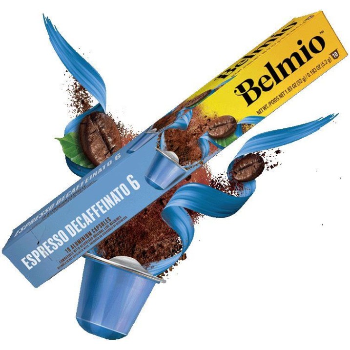 Кава в капсулах без кофеїну Belmio Decaffeinato, 10 капсул Nespresso