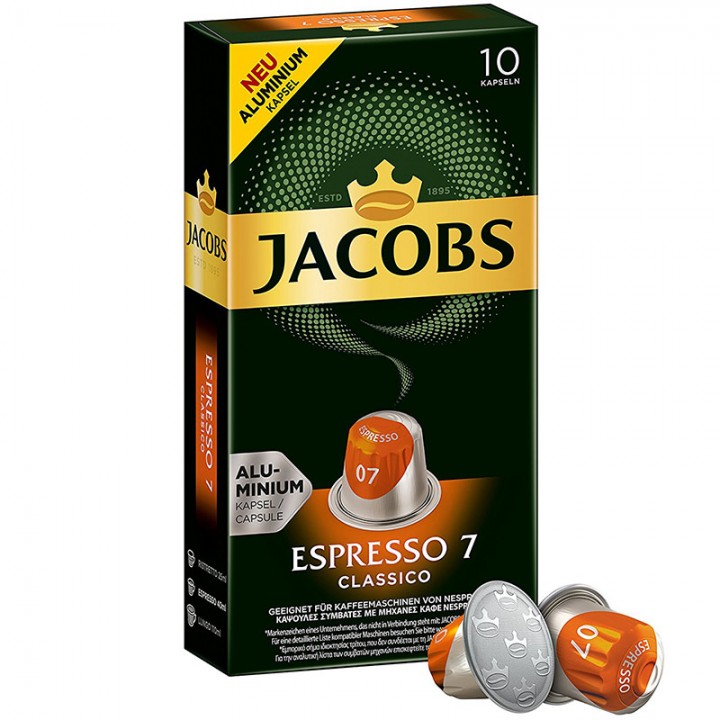 Кава в капсулах Jacobs Espresso 7 Classico, 10 капсул Nespresso Кава в капсулах Jacobs Espresso 7 Classico, 10 капсул Nespresso