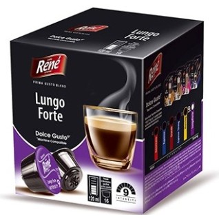 Кава в капсулах Rene Lungo Forte, 16 капсул Dolce Gusto