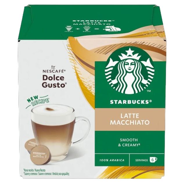 Кофе в капсулах Starbucks Latte Macchiato, 6+6 капсул Dolce Gusto