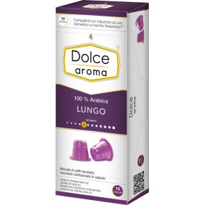 Кава в капсулах Dolce Aroma Lungo, 10 капсул Nespresso