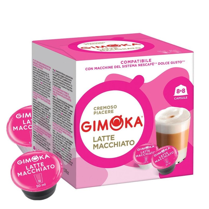 Капсули Dolce Gusto Gimoka Latte Macchiato, 8+8 капсул