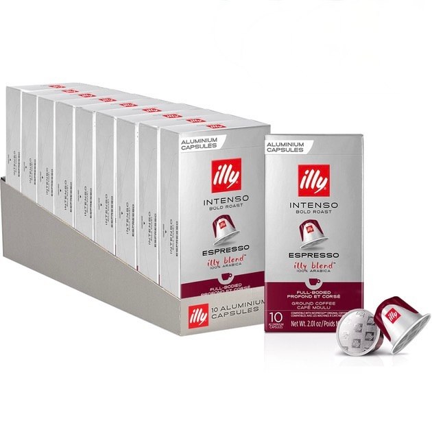 Кава у капсулі Illy Intenso Espresso, 10 уп. (100 кава-капсул) Nespresso