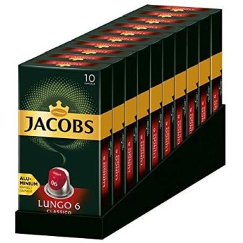 Кава Jacobs Lungo 6 Classico, 100 капсул Nespresso