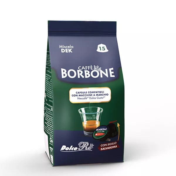 Кава в капсулах Caffe Borbone Deca, 15 капсул Dolce Gusto