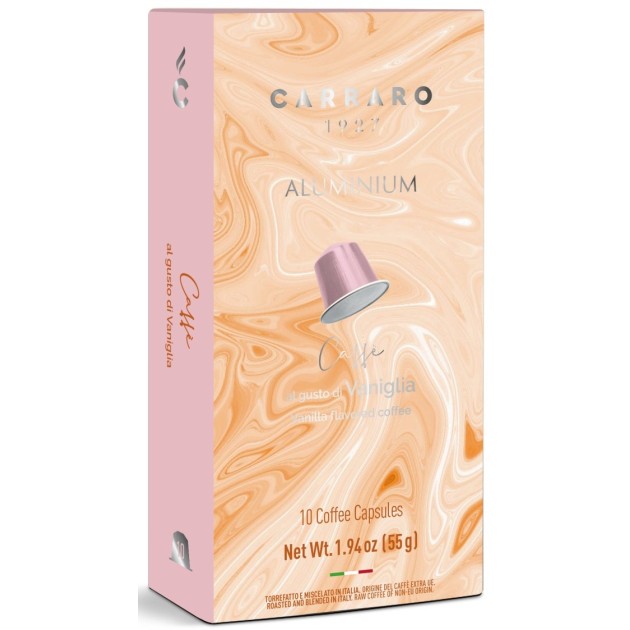Кава у капсулах Carraro Vaniglia, 10 капсул Nespresso Alu Кава у капсулах Carraro Vaniglia, 10 капсул Nespresso Alu