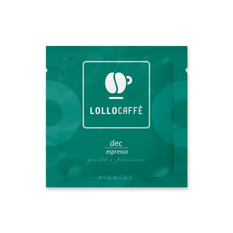 Кава в чалдах LolloCaffe Dek Espresso, 1 шт., 44 мм. Кава в чалдах LolloCaffe Dek Espresso, 1 шт., 44 мм.