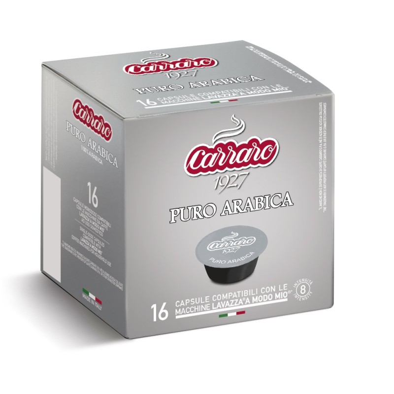Кава в капсулах Carraro Puro Arabica, 16 капсул Lavazza A Modo Mio